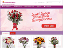 Tablet Screenshot of flowers2turkey.com